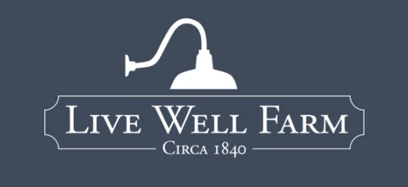 logo for Live Well Farm wedding venue in Harpswell, Maine