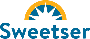 sweetser_logo Sweetser logo featuring a stylized blue and white sunburst with a yellow arc above the word “Sweetser” in bold blue letters.
