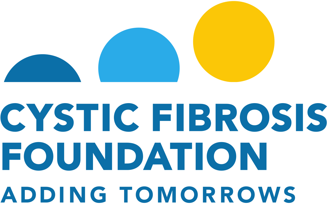 Cystic Fibrosis Foundation logo with three colored circles above the organization’s name and the words “Adding Tomorrows” underneath.